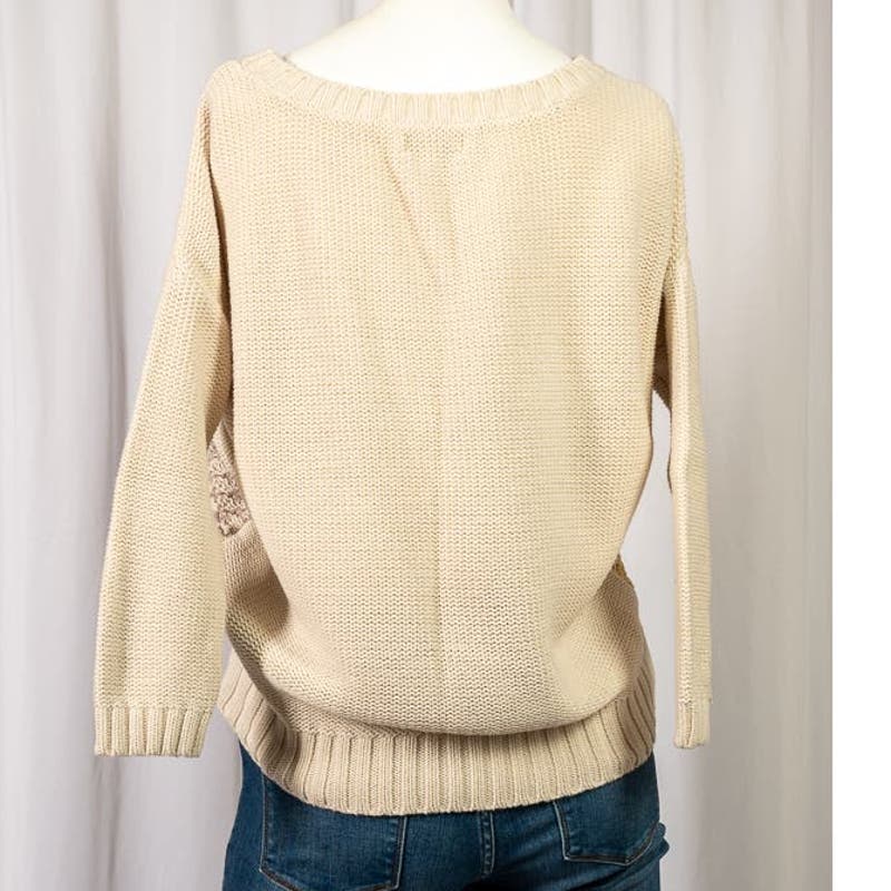 Sunrise woven cream colored sweater size M - American Eagle