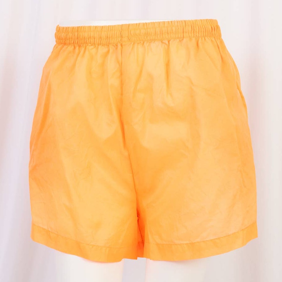 90's Neon Orange Nylon Cheer Shorts size M