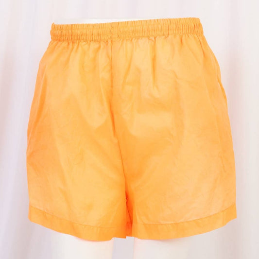 90's Neon Orange Nylon Cheer Shorts size M