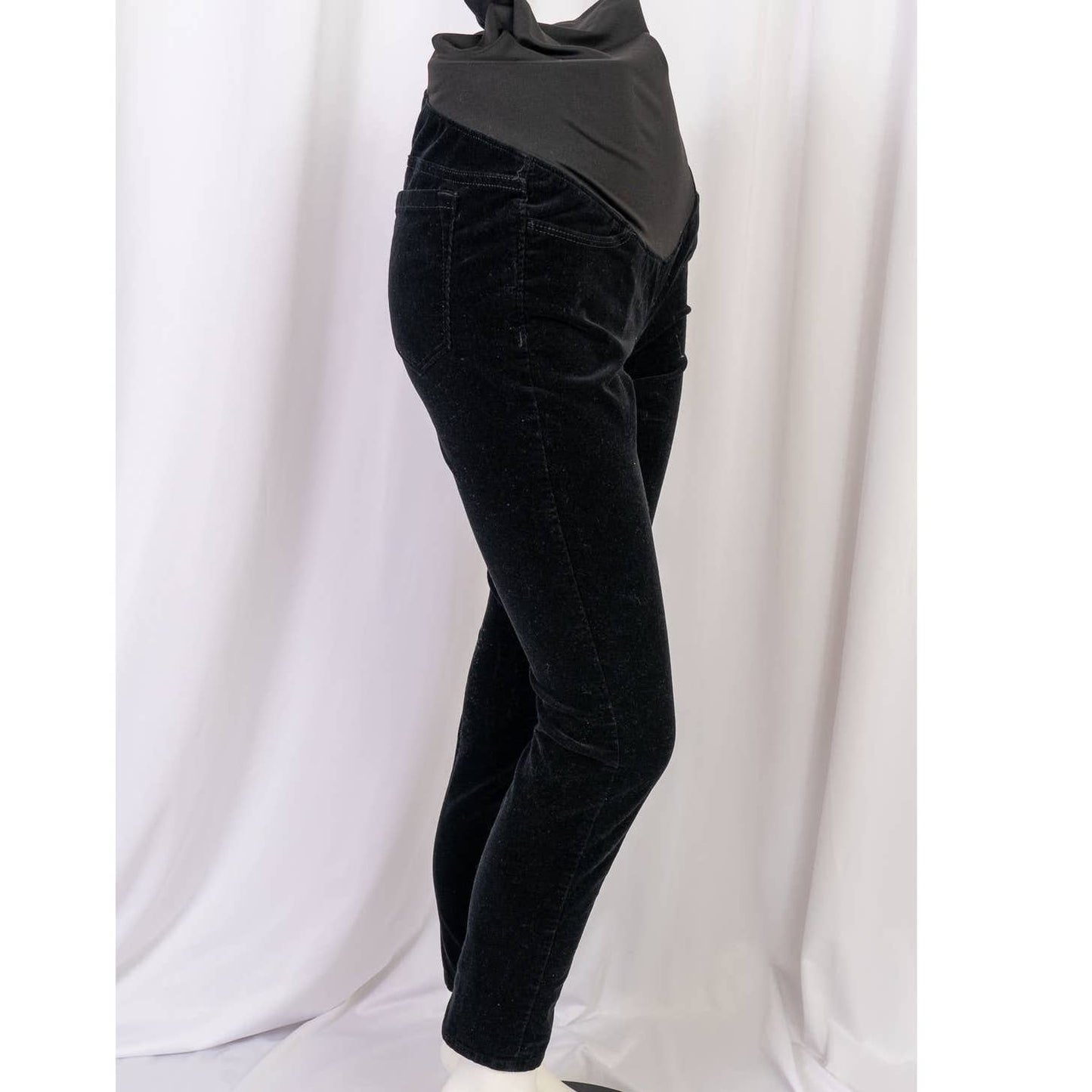 Ann Taylor Loft women's black velvet maternity jeans size 0M - Magically Funky Austin Resale & Thrift