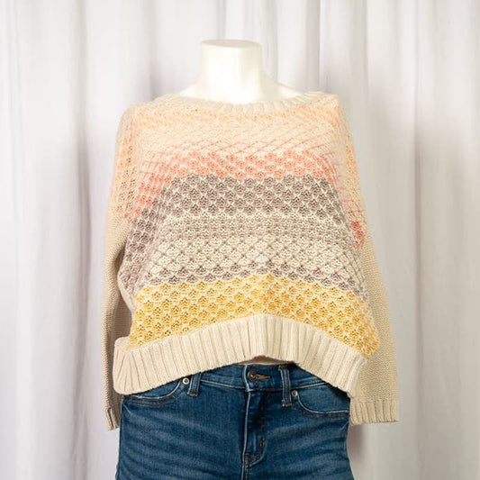 Sunrise woven cream colored sweater size M - American Eagle