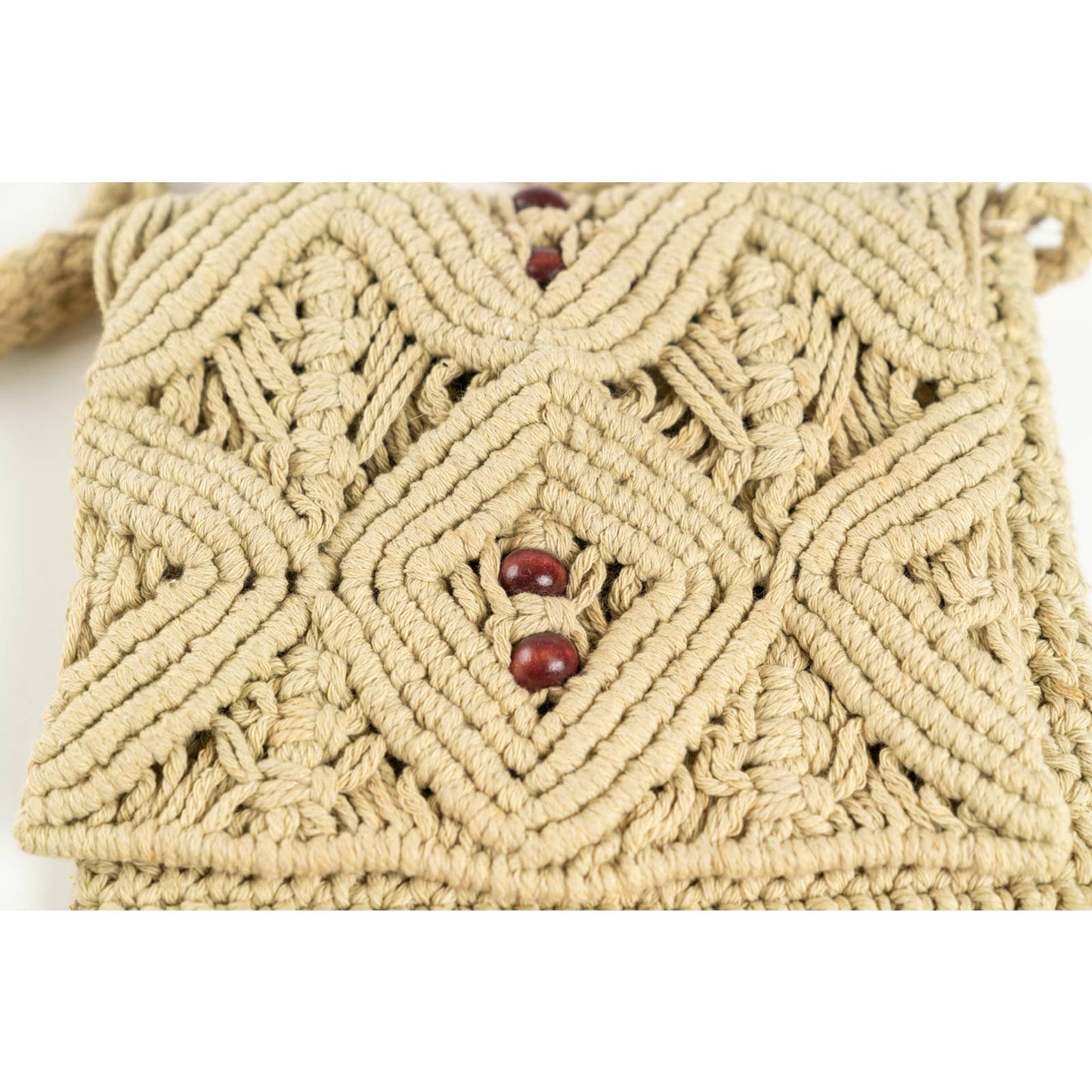 90's Boho Macrame cross body purse by No Boundaries NEW - Magically Funky Austin Resale & Thrift