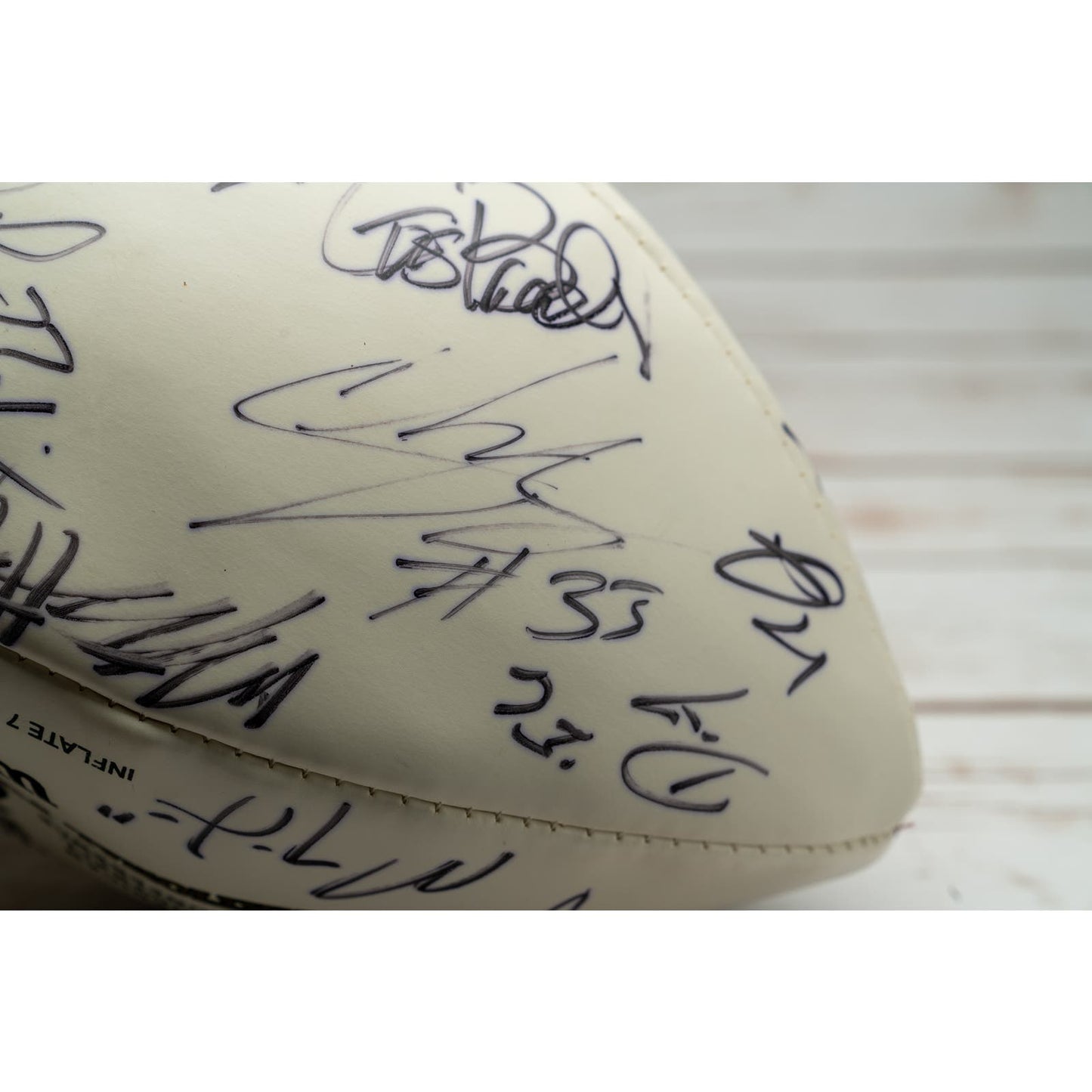 Authenticated Jacksonville Jaguars official football signed by 25 players from 2015-2017