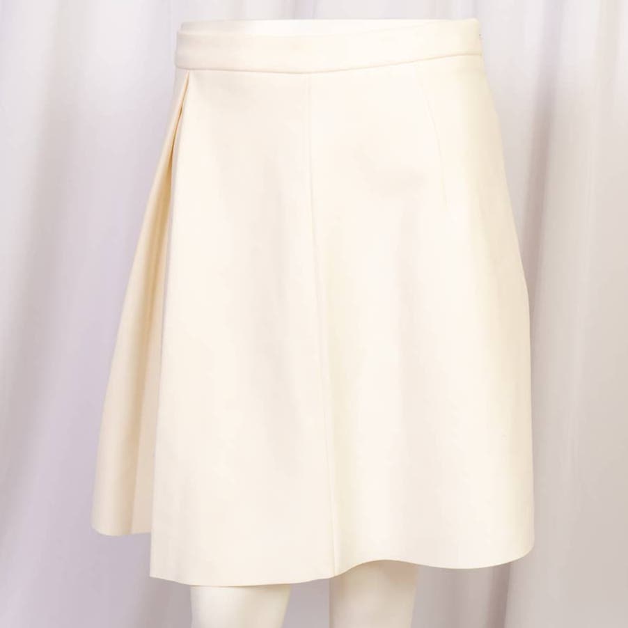 HALSTON HERITAGE Women's Cream A-Line Skirt Sz 10