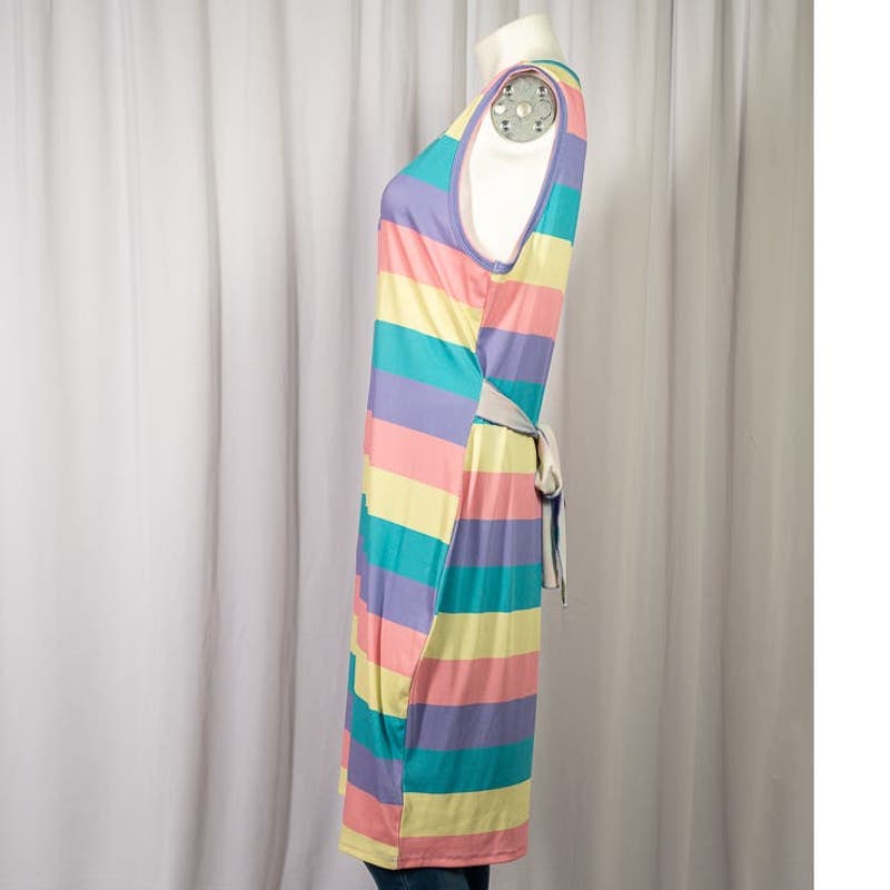 Women's Seasty Curve Rainbow striped dress sz 3XL