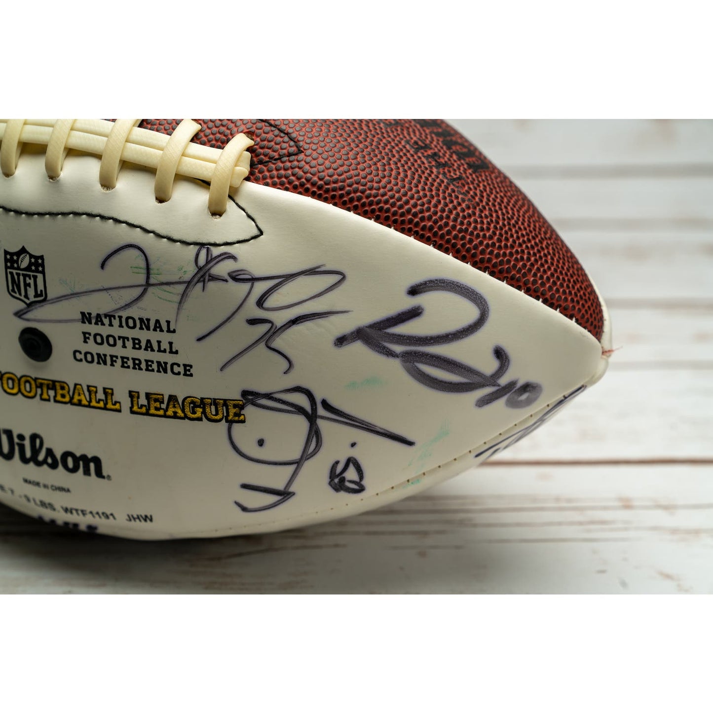 Authenticated Jacksonville Jaguars official football signed by 25 players from 2015-2017