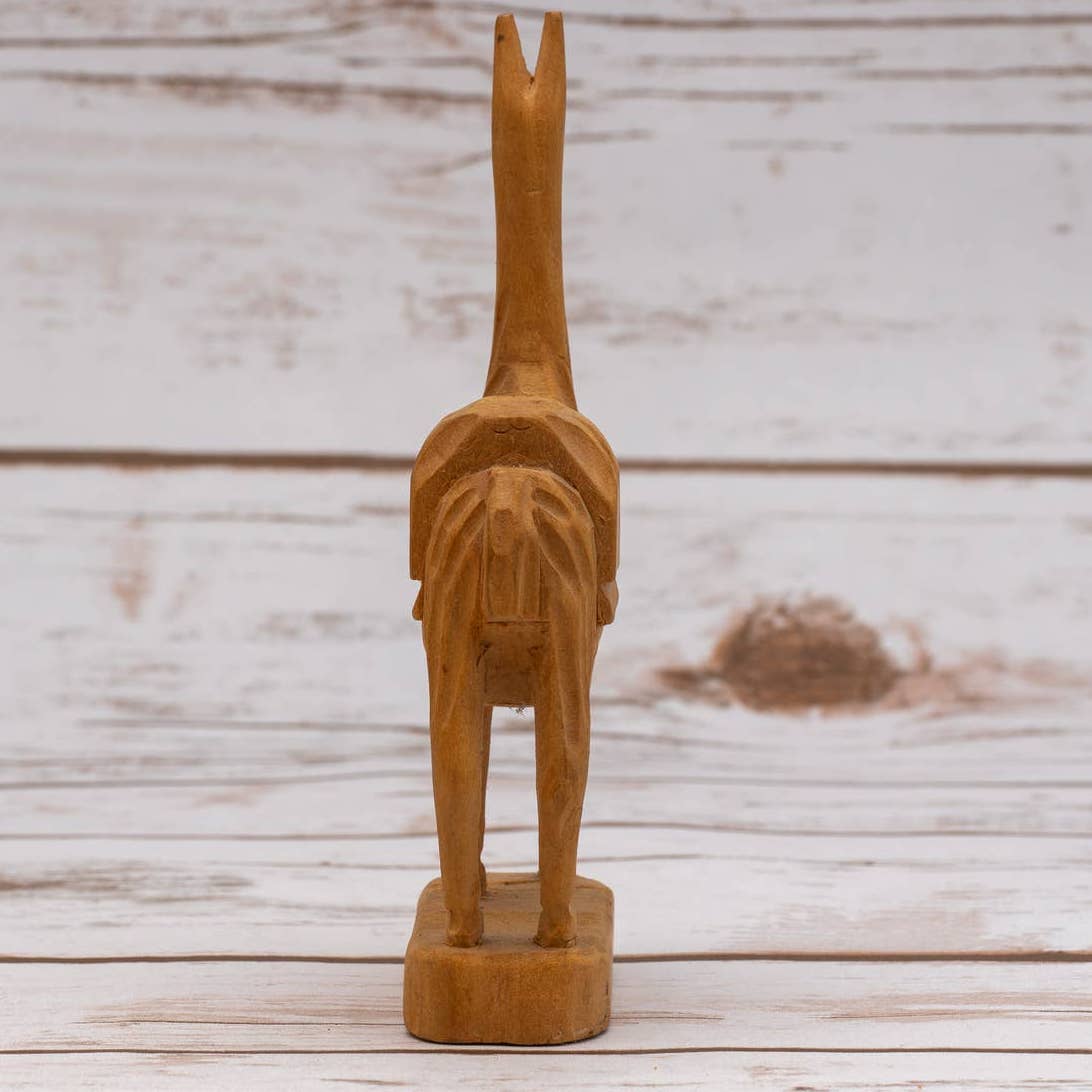 Vintage Hand Carved Alpaca from Equador - Magically Funky Austin Resale & Thrift