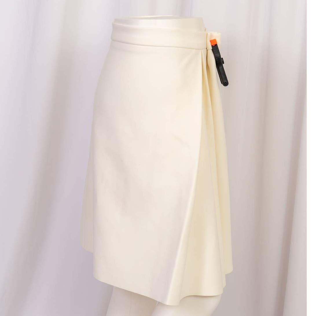 HALSTON HERITAGE Women's Cream A-Line Skirt Sz 10