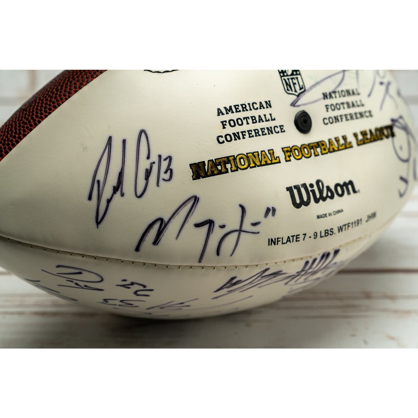 Authenticated Jacksonville Jaguars official football signed by 25 players from 2015-2017