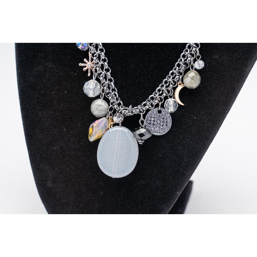 Winter night skies chain and charm necklace