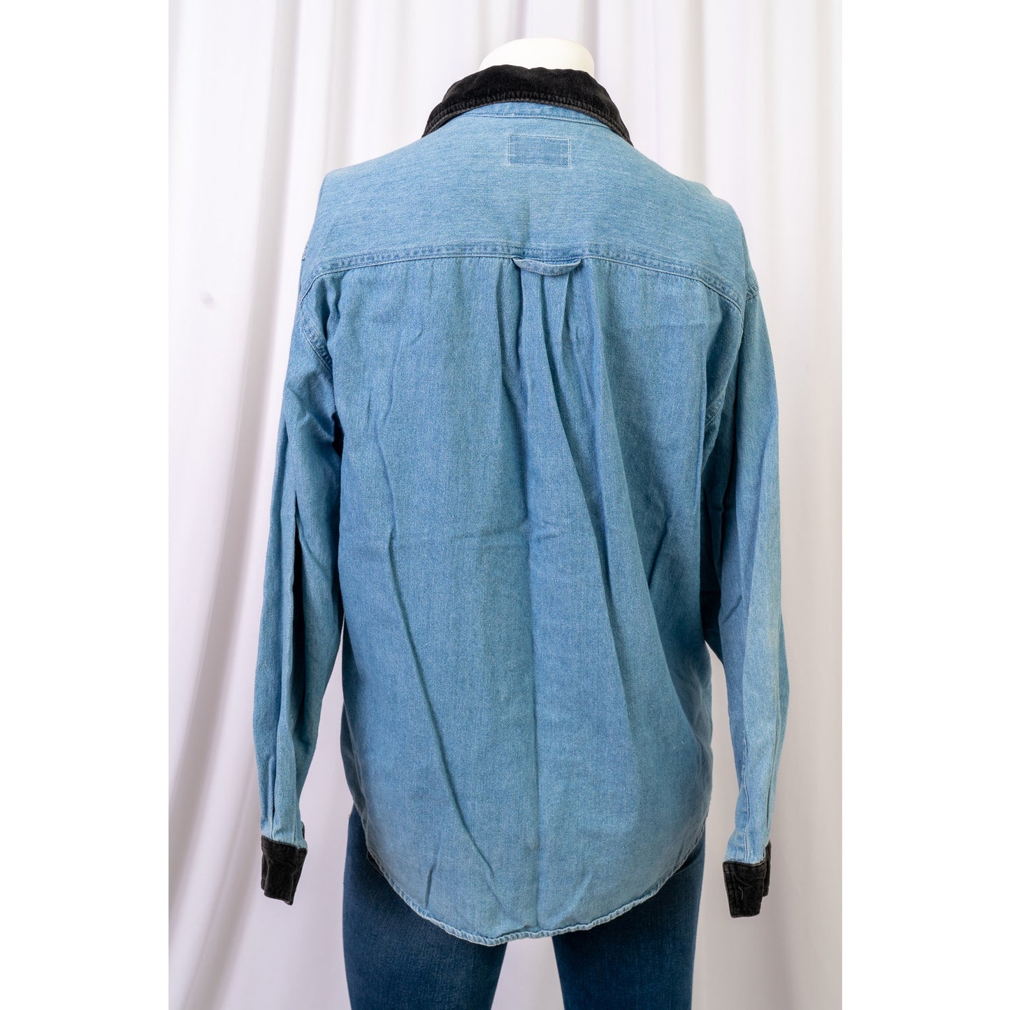 90s Weston Wear Blue jean button up sz M